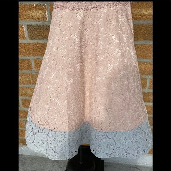 LITTLE MISTRESS ALLOVER LACE PROM SKATER DRESS 8 - Picture 5 of 13